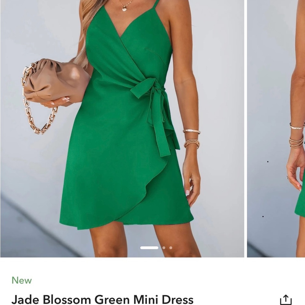 Cupshe Green Wrap Sundress